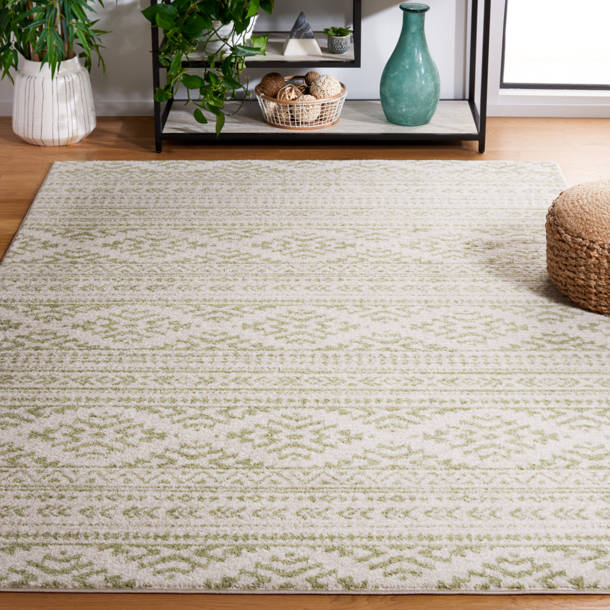 Langley Street Lorenco Polypropylene Blend Ivory/Sage Rug & Reviews
